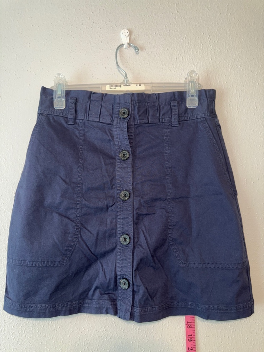 Abercrombie & Fitch navy elastic waist skirt
